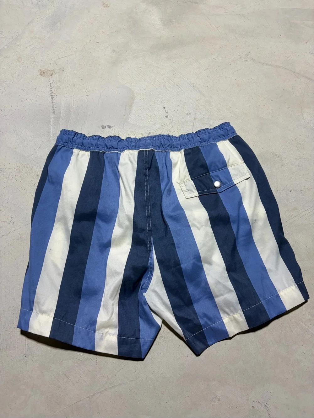 Octobre editions Striped Rob Swim Shorts blue ecru navy large
